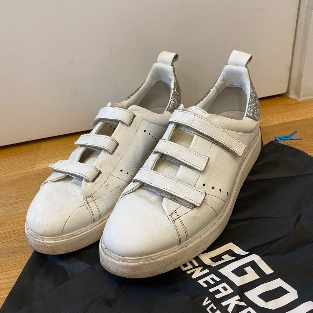 Golden Goose Velcro Low Top w/ Glitter